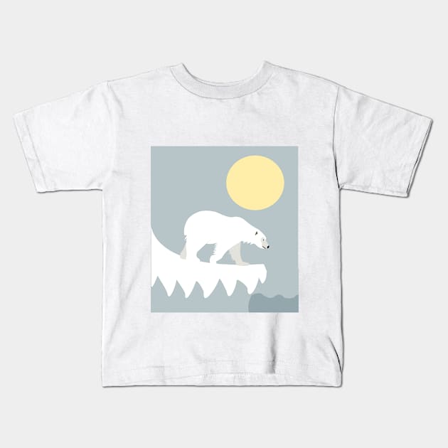 Polar bear Kids T-Shirt by mypointink